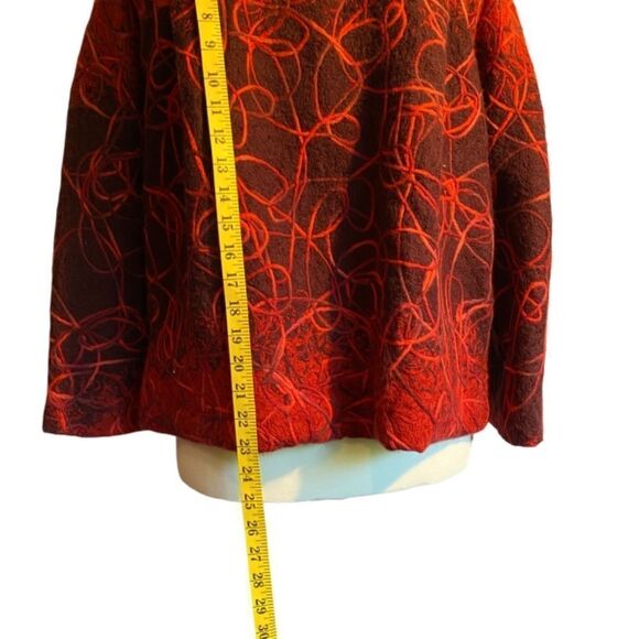Vintage PIAZZA SEMPIONE Wool Orang Print Jacket Size IT 42 New 0203 - Picture 6 of 11